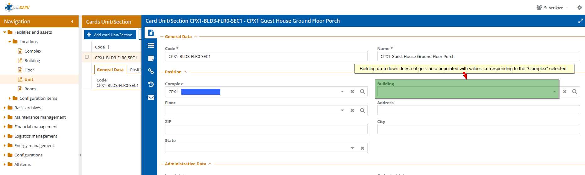 openmaint-building-dropdown-not-autopopulating